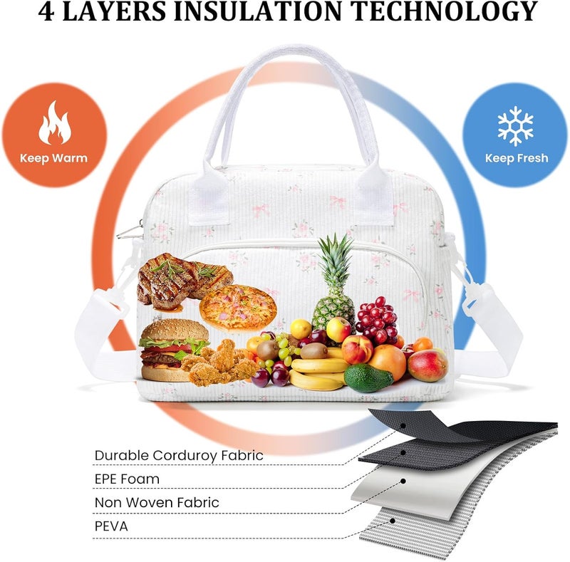 MEXS Insulated Lunch Bag for Women Men Large Reusable Lunch Box Adult Leakproof Portable Cooler Tote Bags for Work Picnic - Image 4